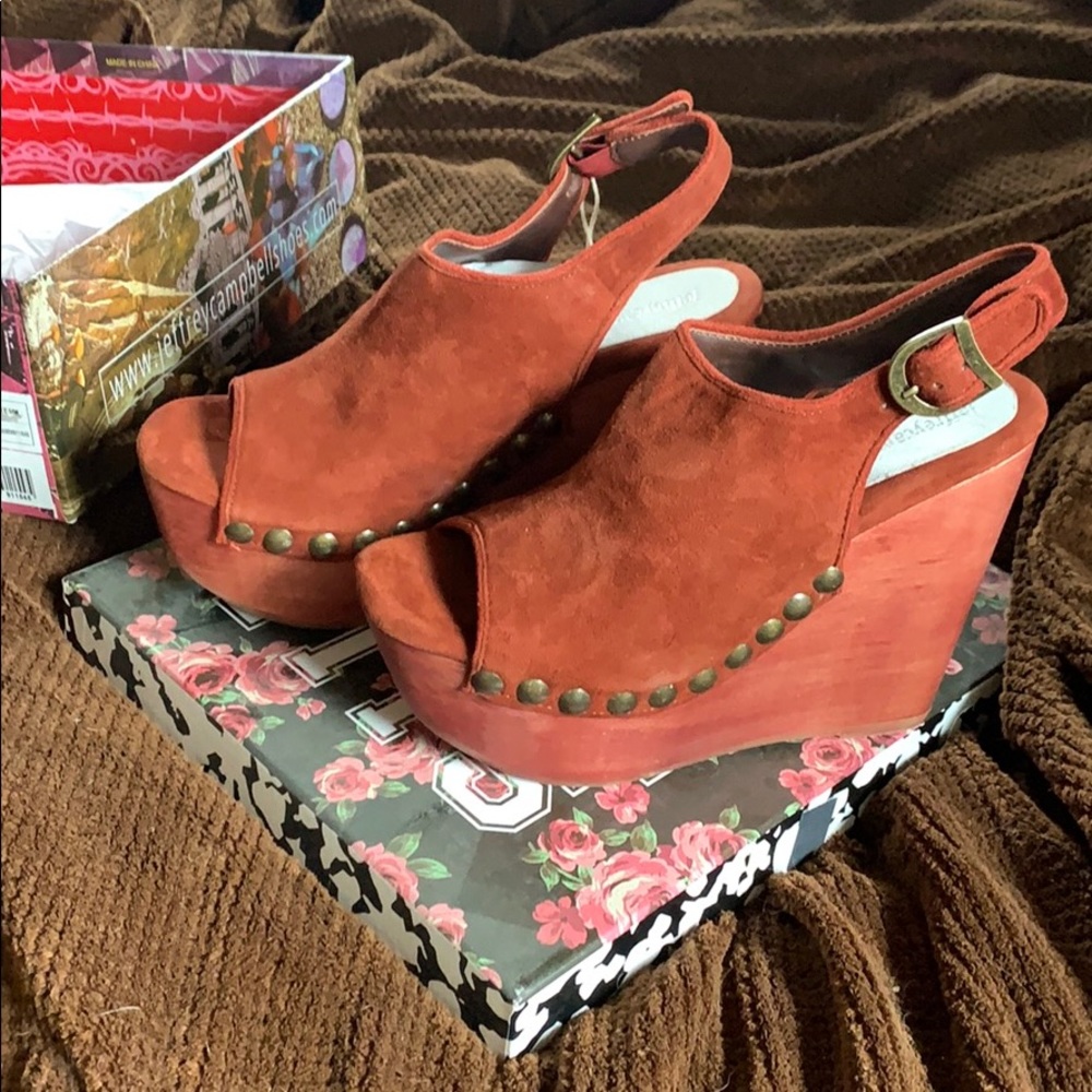 Jeffrey Campbell Platform Sandals, Sz 39 (8US)